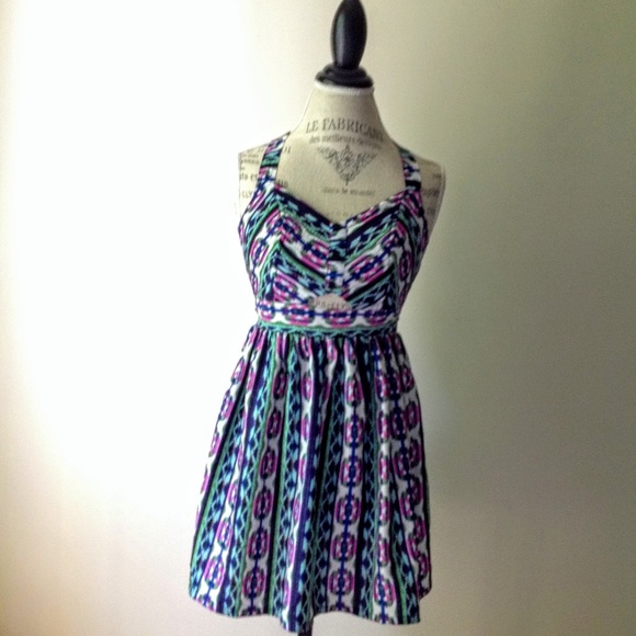 Band of Gypsies | Geometric Tribal Mini Sun Dress - Picture 3 of 8